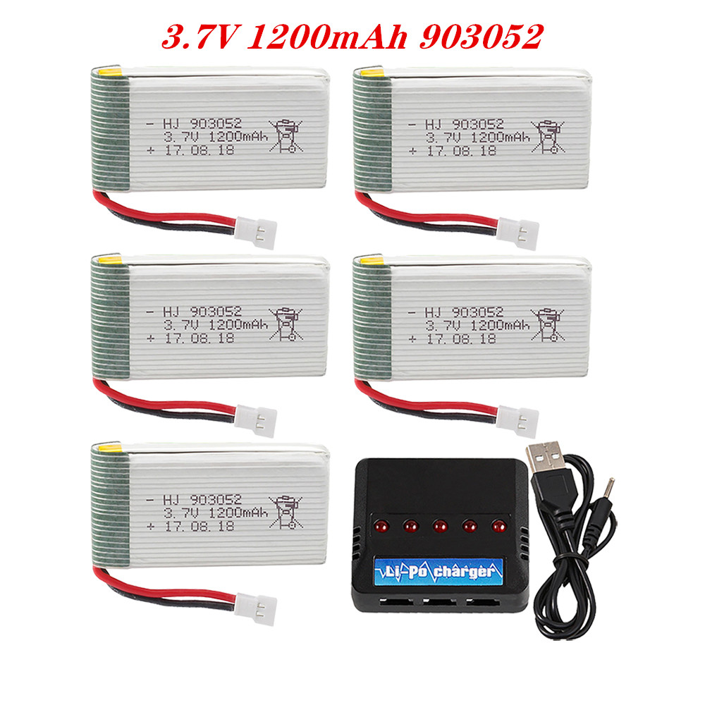 3.7V 1200mah 903052 Lipo Batte - Drone Battery Balance Charger recension och pris