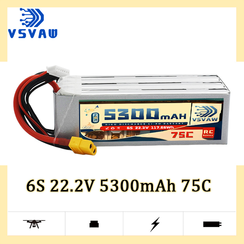 VSVAW 6S 5300mAh Lipo Battery  - Drone Battery Plate recension och pris