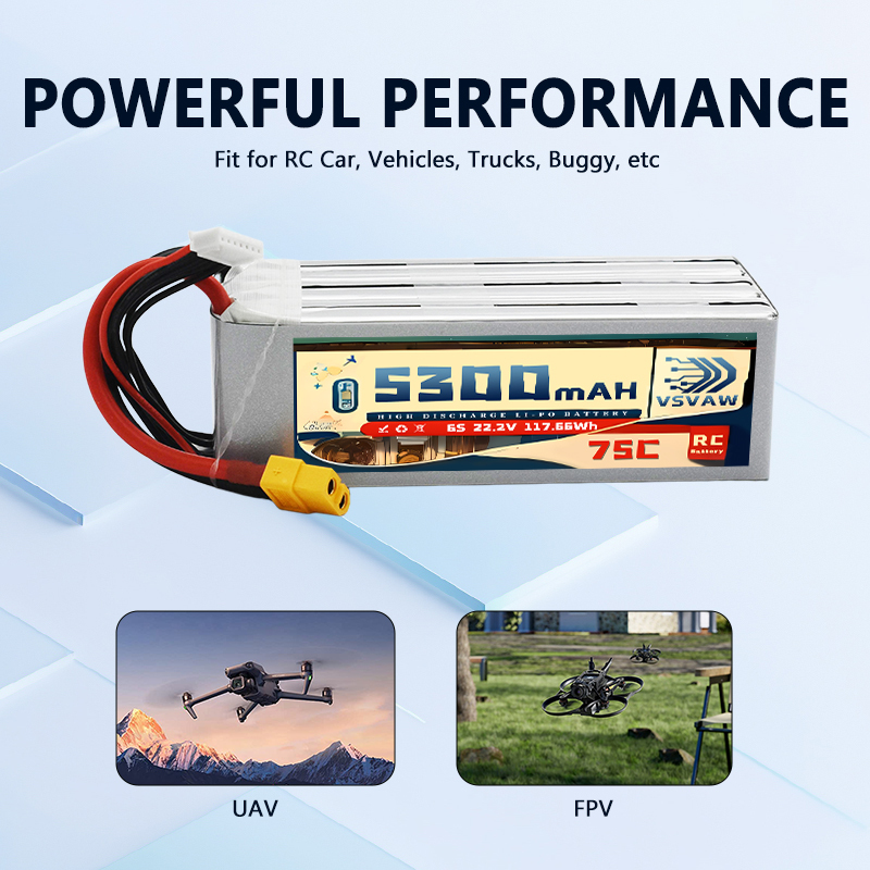 VSVAW 6S 5300mAh Lipo Battery  - Drone Battery Plate recension och pris