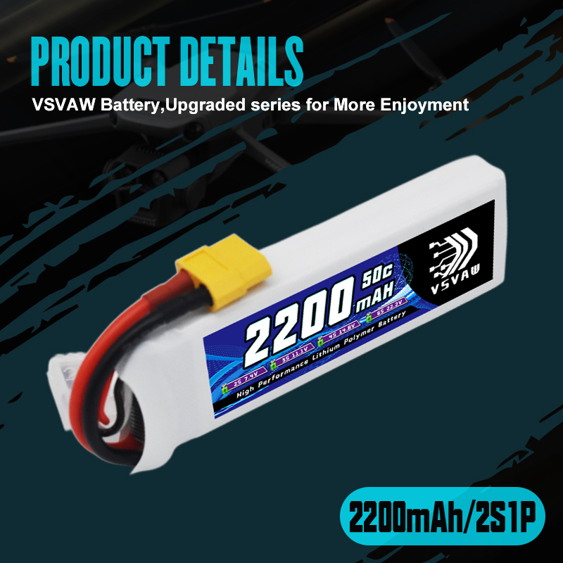 VSVAW 7.4V 2200mah 2S Drone Li - Drone Battery Lipo recension och pris