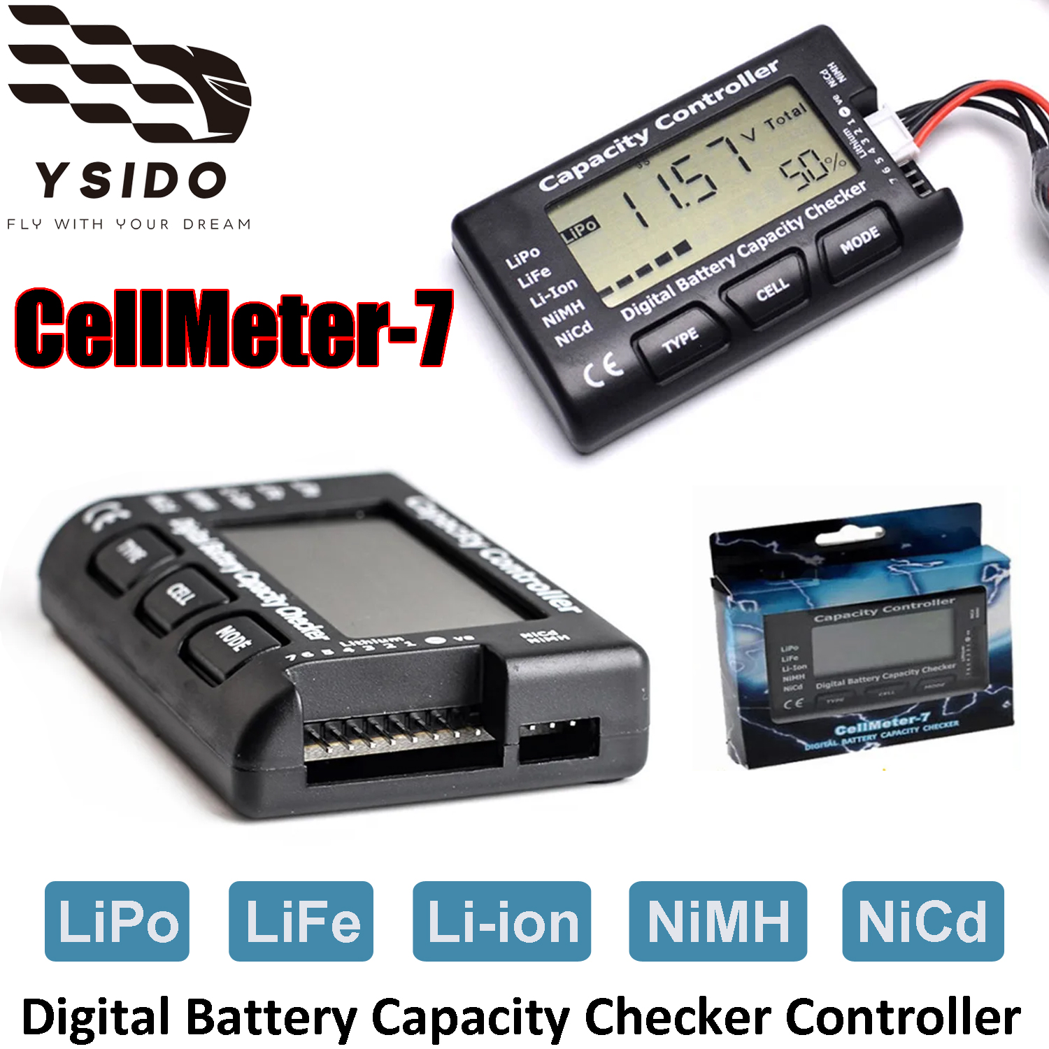 YSIDO CellMeter-7 LiPo Battery - Drone Battery Voltage Checker recension och pris