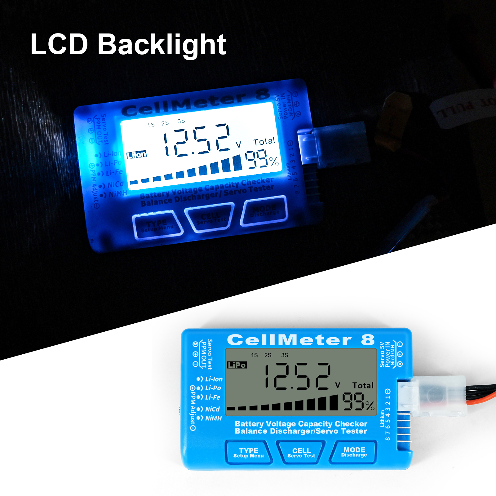 8 in 1 CellMeter 8 Battery Cap - Drone Battery Voltage Checker recension och pris