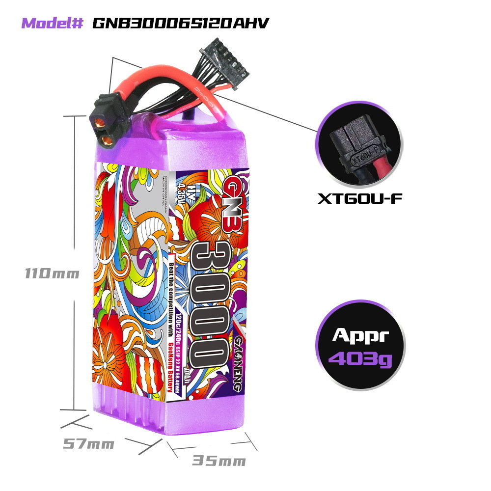 Original GNB HV 6S 22.8V 3000m - Drone Battery 6S recension och pris