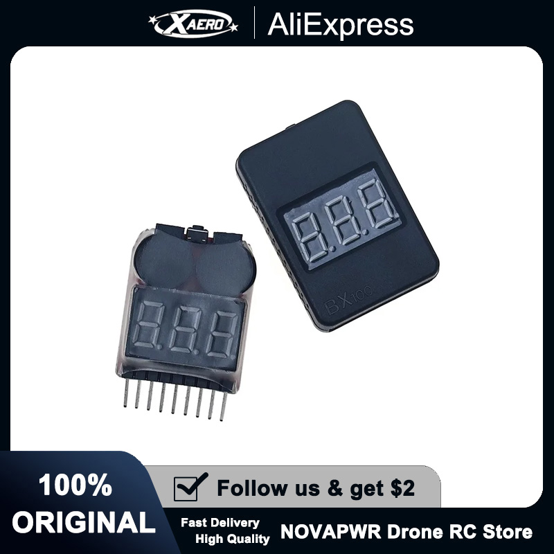 1-8S Battery Voltage Tester Al - Drone Battery Alarm recension och pris