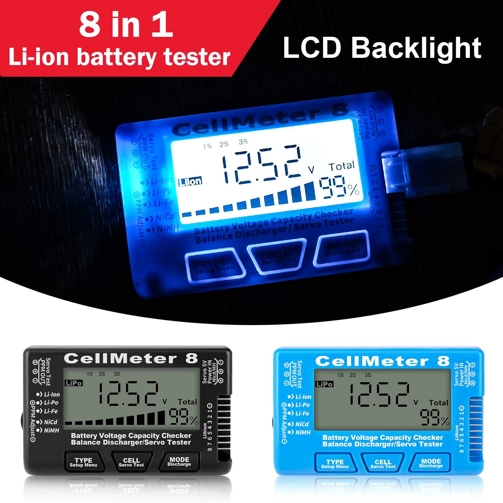 Rc Cellmeter-8 Digital Battery - Drone Battery Voltage Checker recension och pris