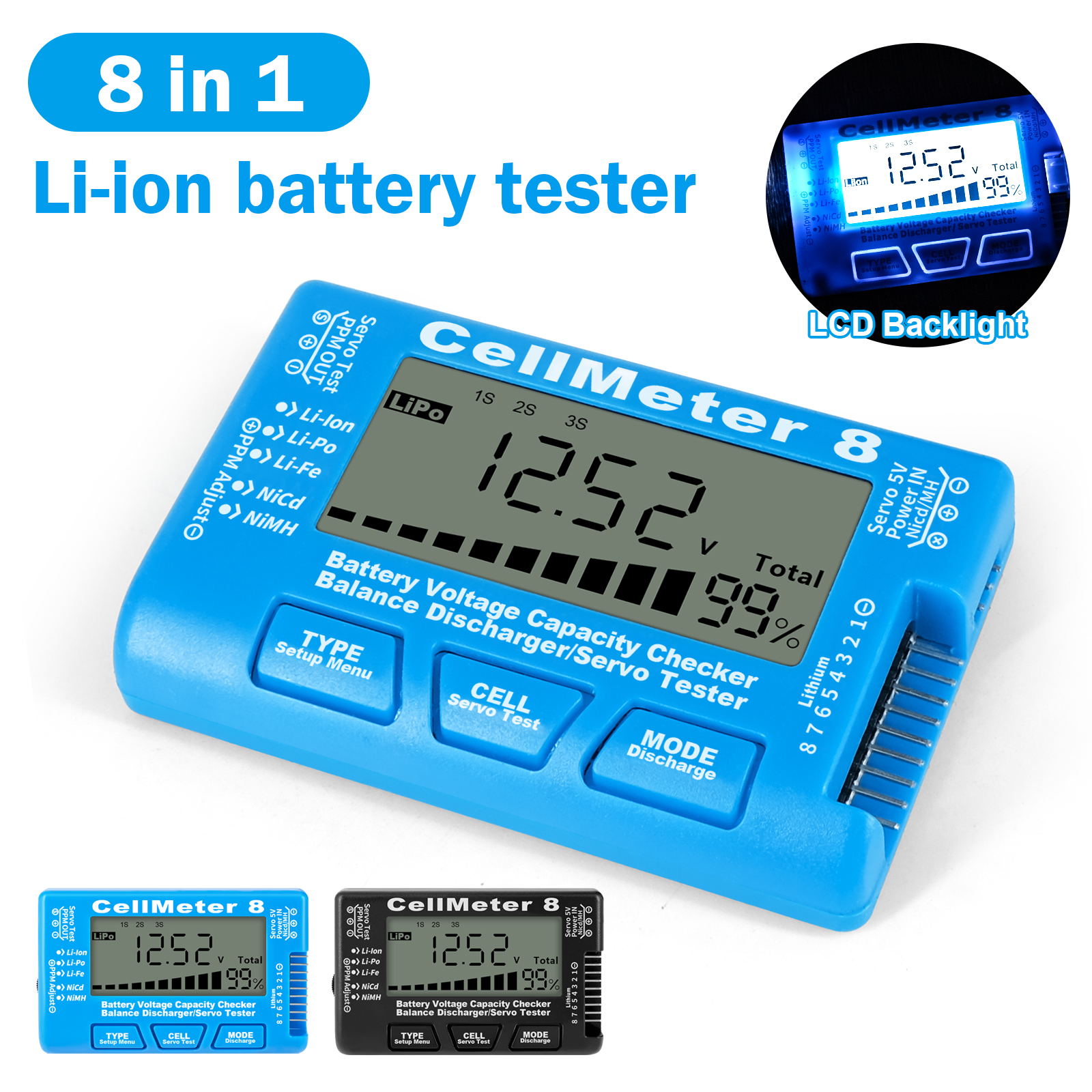 Rc Cellmeter-8 Digital Battery - Drone Battery Voltage Checker recension och pris